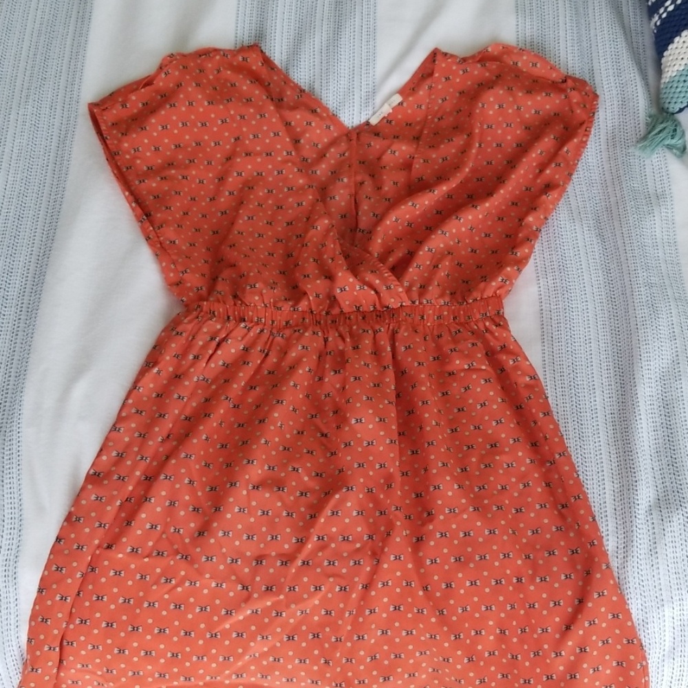 Spring Bowtie Dropneck dress